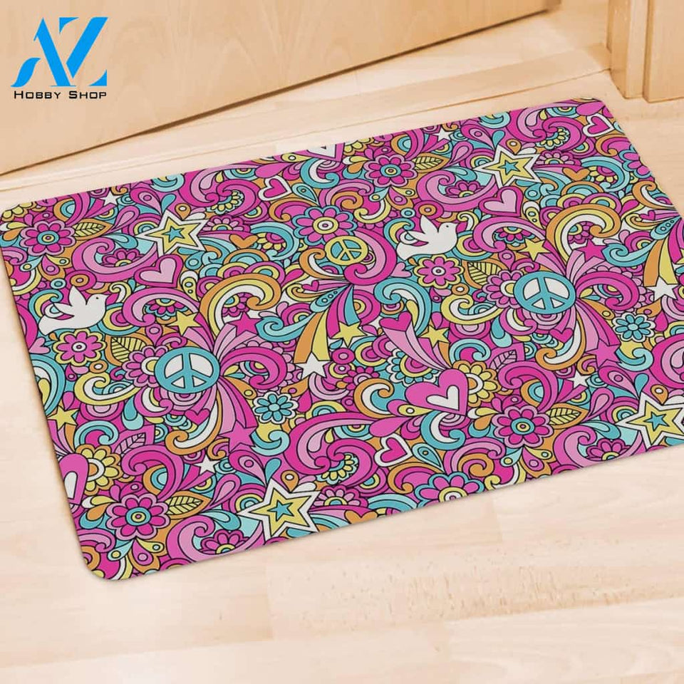 Abstract Hippie Door Mat