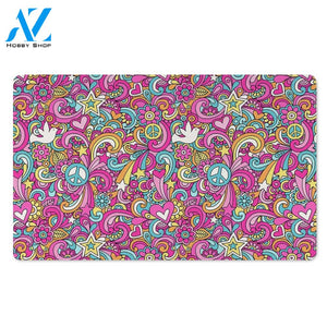 Abstract Hippie Door Mat