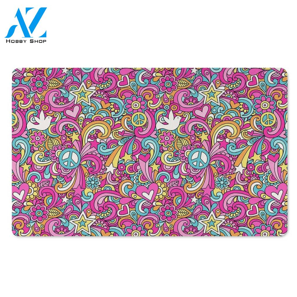 Abstract Hippie Door Mat