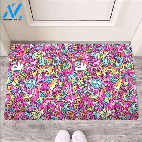 Abstract Hippie Door Mat