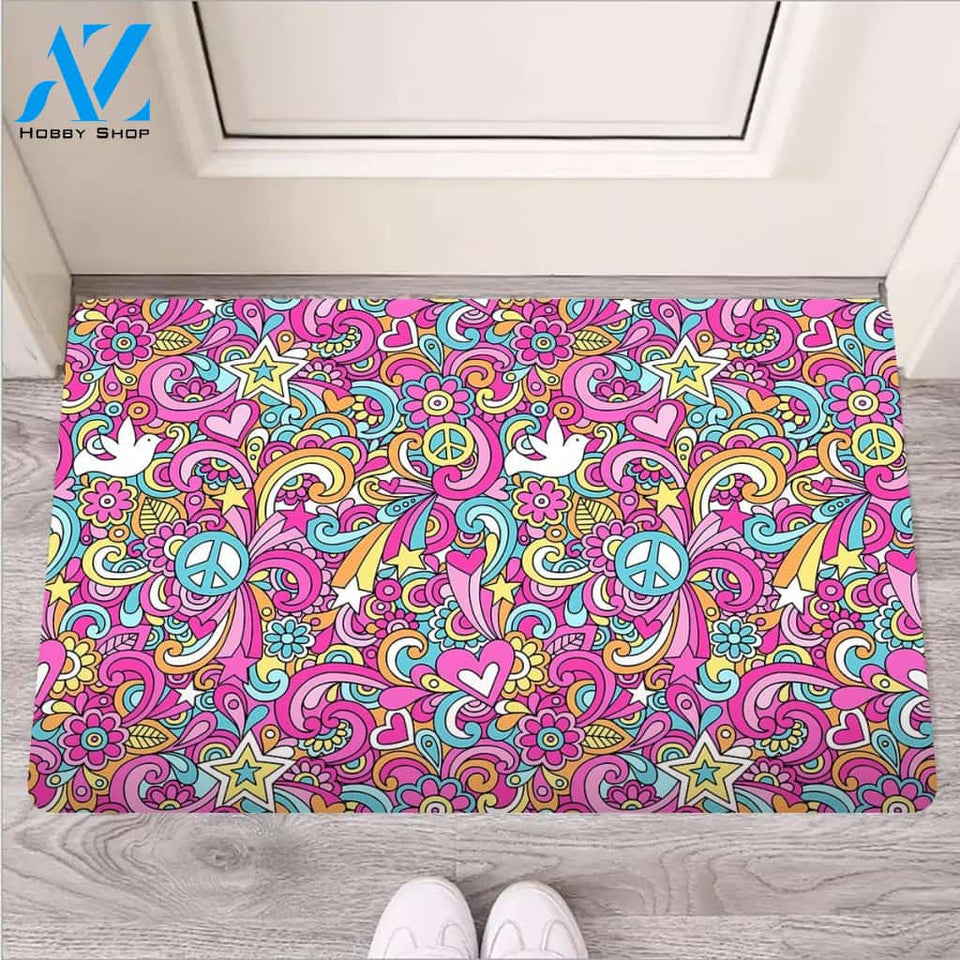 Abstract Hippie Door Mat