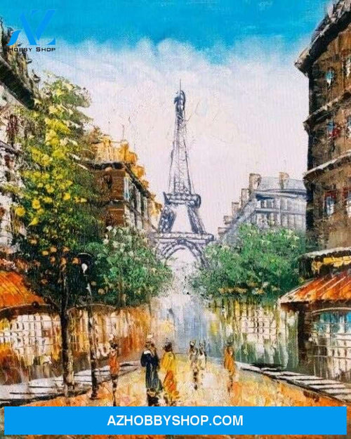Abstract Poster Paiting Prints Home Wall Art Decor Cityscape Eiffel Tower Tin Sign