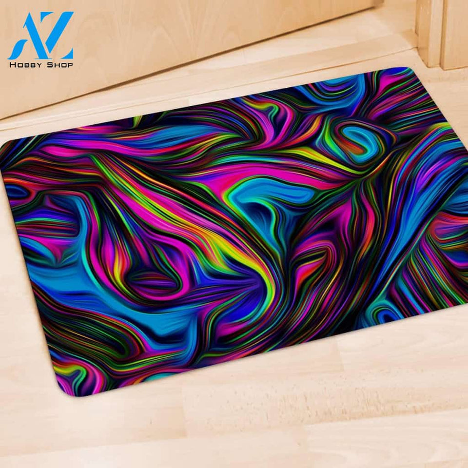 Abstract Psychedelic Door Mat