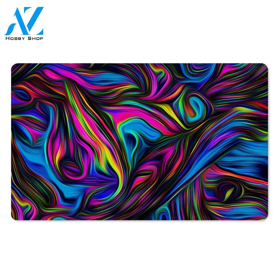 Abstract Psychedelic Door Mat