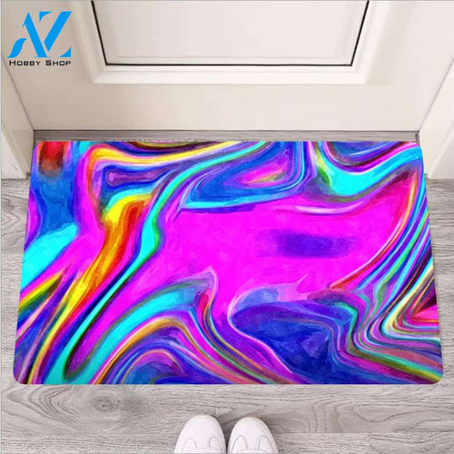 Abstract Purple Door Mat