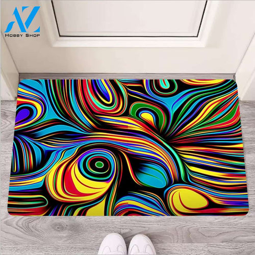 Abstract Wavy Door Mat