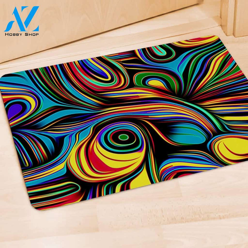 Abstract Wavy Door Mat