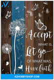 Accept What Is Let Go Butterfly Present For Men Women On Birthday Xmas Art