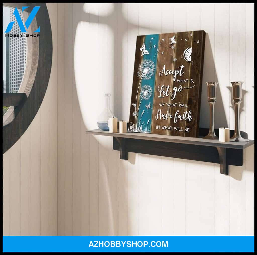Zalooo Accept What Is Let Go Butterfly Wall Art Canvas