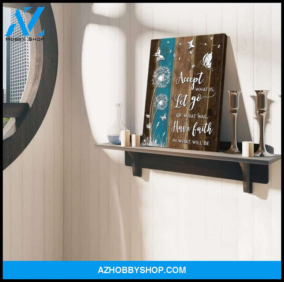Zalooo Accept What Is Let Go Butterfly Wall Art Canvas