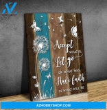 Zalooo Accept What Is Let Go Butterfly Wall Art Canvas