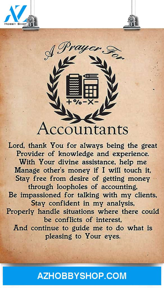 Accountants Poster - Accountant Community A Prayer for Accountants