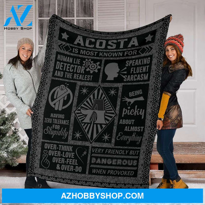 Acosta is Most Known For Fleece Blanket