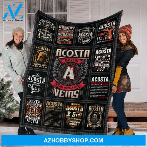 Acosta Run Though My Veins Fleece Blanket