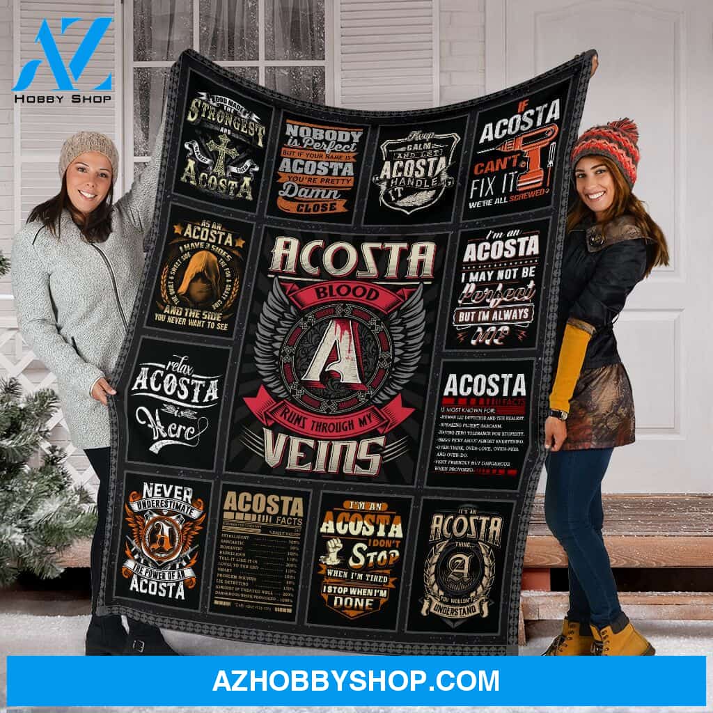 Acosta Run Though My Veins Fleece Blanket