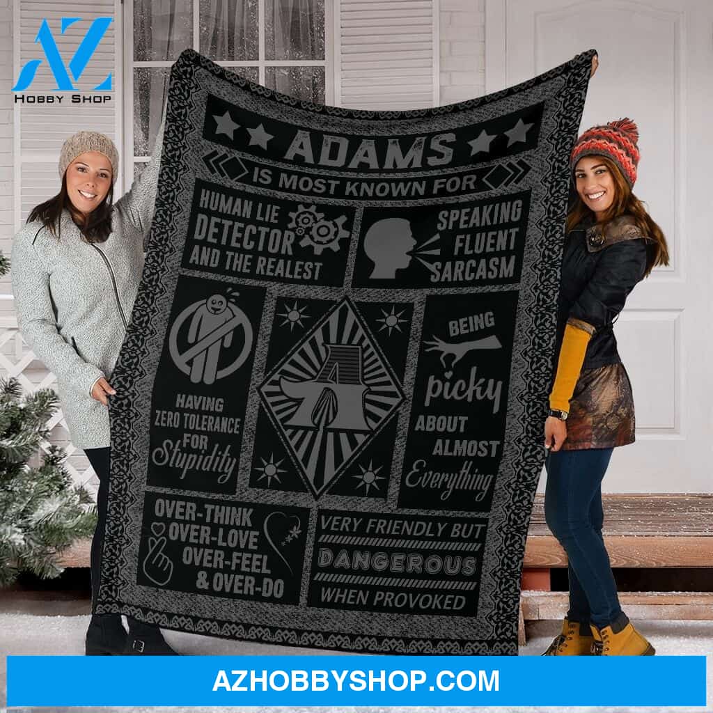 Adams Is Most Known For Fleece Blanket