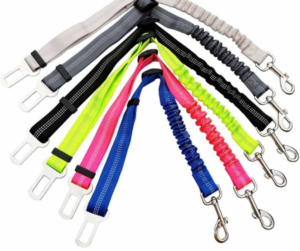 Adjustable Dog Seat Belt Car Seatbelt Harness Leads Elastic Reflective Safety Rope