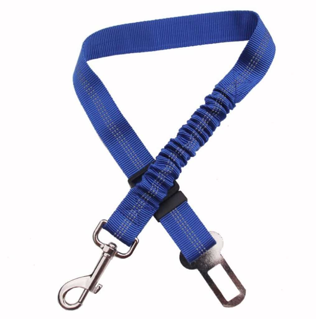 Adjustable Dog Seat Belt Car Seatbelt Harness Leads Elastic Reflective Safety Rope Blue