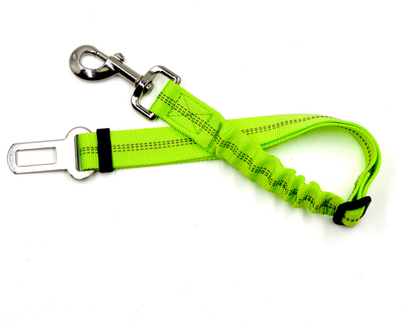 Adjustable Dog Seat Belt Car Seatbelt Harness Leads Elastic Reflective Safety Rope Green