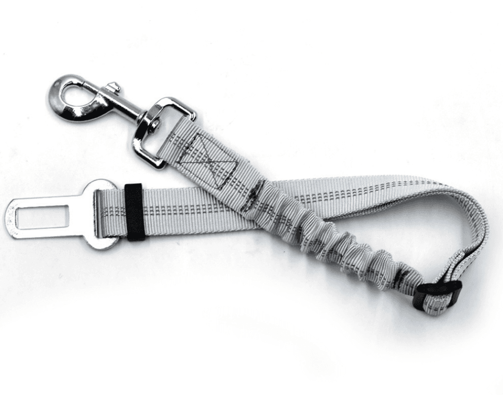 Adjustable Dog Seat Belt Car Seatbelt Harness Leads Elastic Reflective Safety Rope Grey