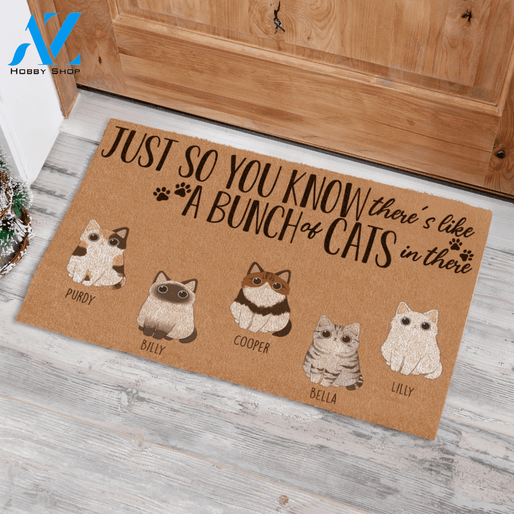 Adore Cat, Just So You Know There's Like A Bunch Of Cat In There, Personalized Doormat TV06