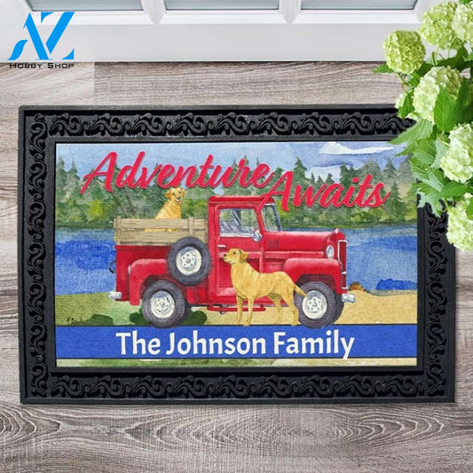 Adventure Awaits Personalized Doormat - 18" x 30"