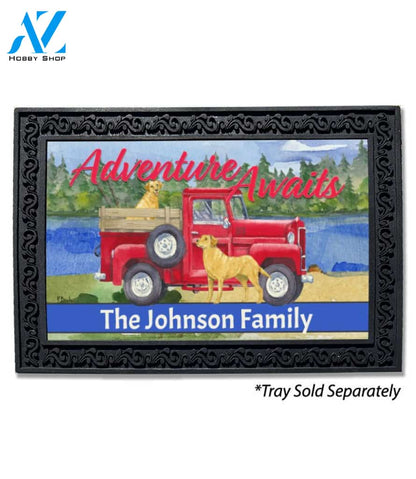Adventure Awaits Personalized Doormat - 18" x 30"