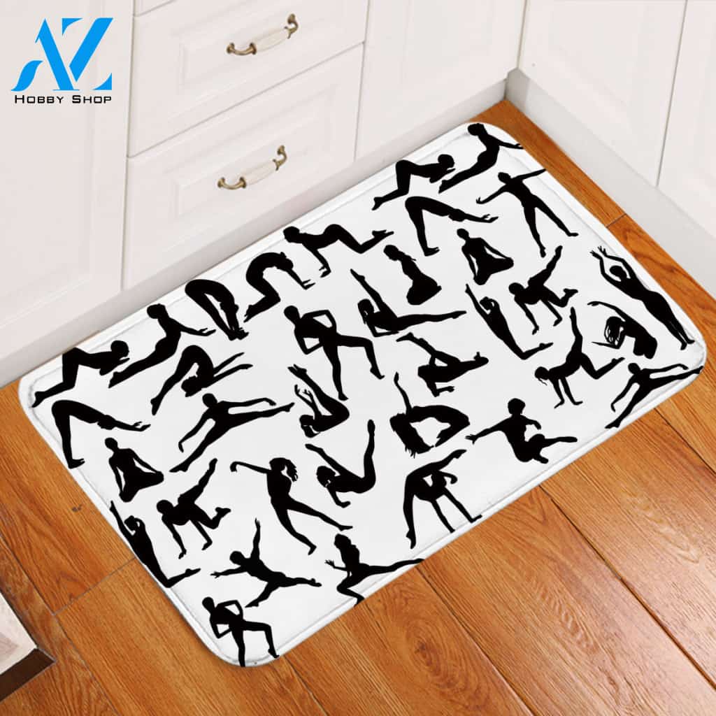 Aerobic Poses Door Mat