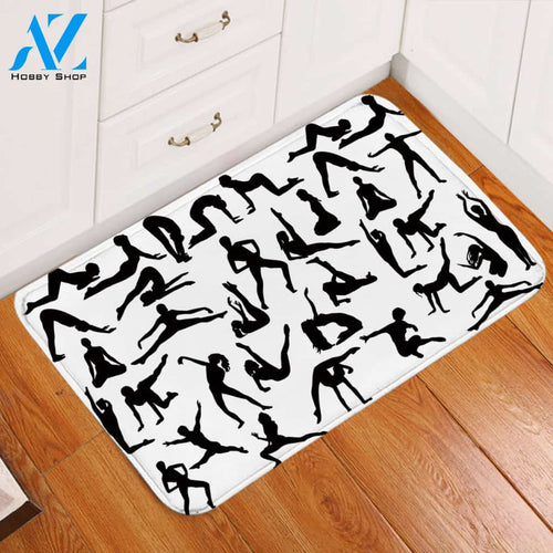 Aerobic Poses Door Mat