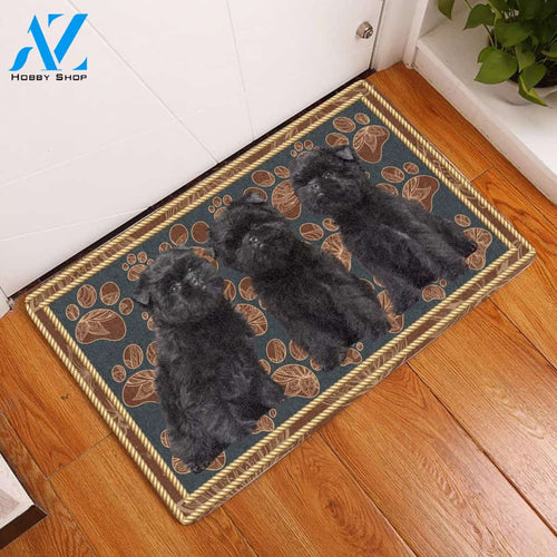 Affenpinscher Flower Paw Dog Doormat | Welcome Mat | House Warming Gift