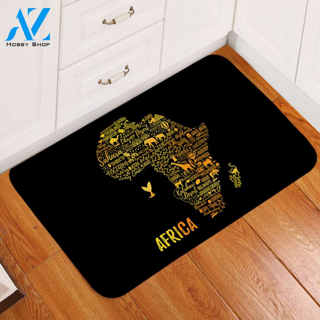 Africa Continent Door Mat