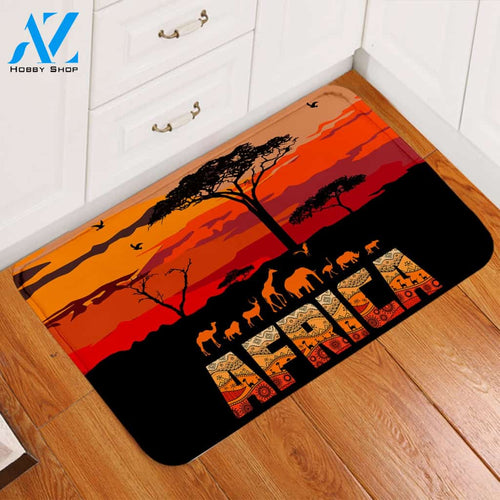 Africa Savannah Sunset Door Mat