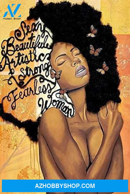 African American Black Woman Sexy Beautiful Canvas And Poster, Wall Art Canvas Prints, My Poster Wall