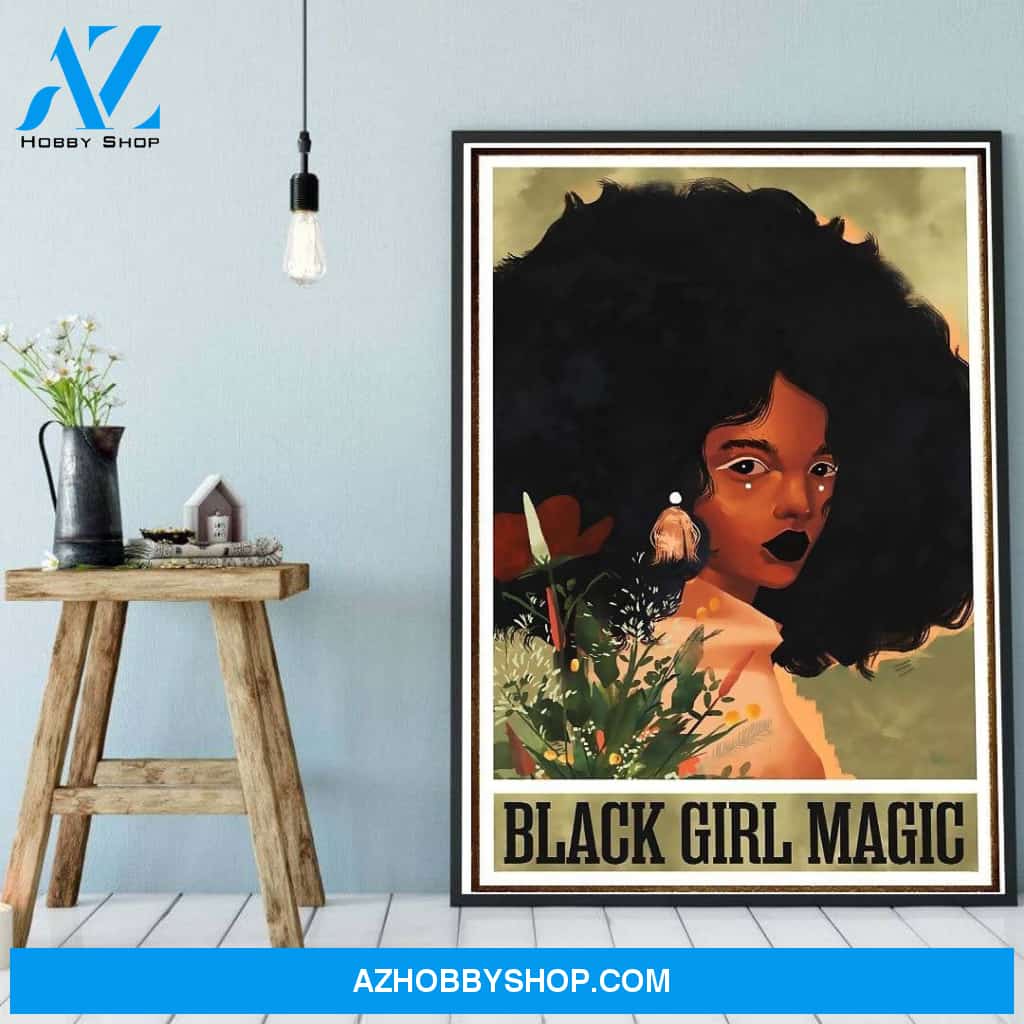African American Canvas, Black Queen Girl Art, Black Women Canvas And Poster, Wall Decor Visual Art