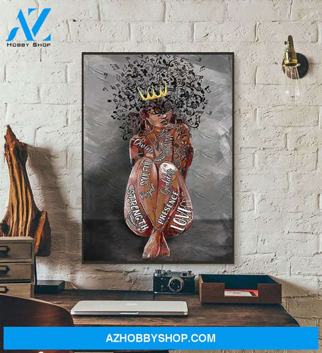 African American poster, Black queen girl art, black women art, black girl magic, gift for daughter Canvas And Poster, Wall Decor Visual Art