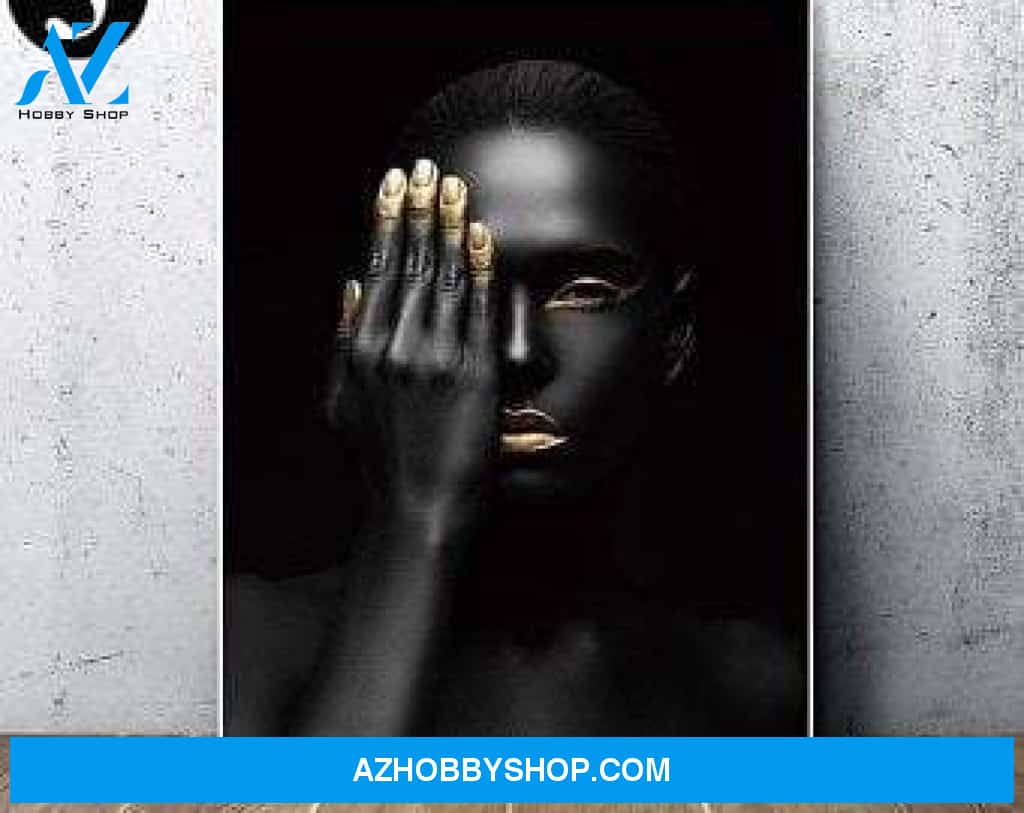 African American Woman Art Beauty Woman African Black Poster Poster Canvas