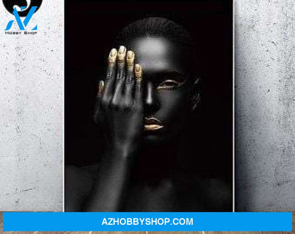 African American Woman Art Beauty Woman African Black Poster Poster Canvas