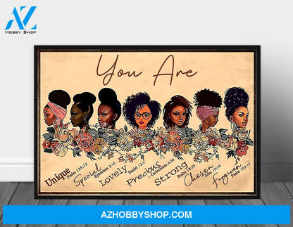 African American You'Re Black Black Woman Print For B Poster Canvas