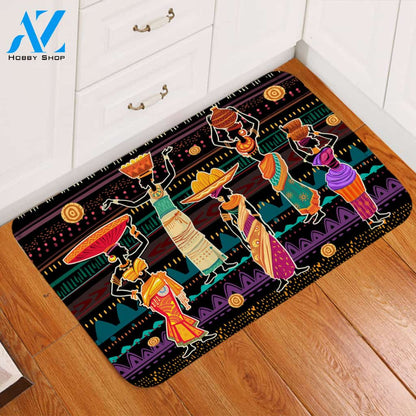 African Basket Ladies Door Mat