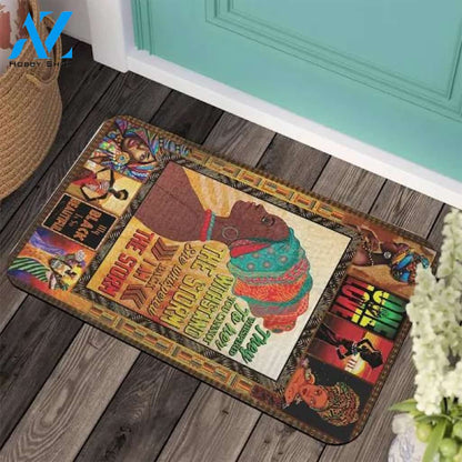 African Black Women Door Mat, New Home Gift, Housewarming Gift, Indoor/Outdoor Mat, Super Absorbent, Non Slip