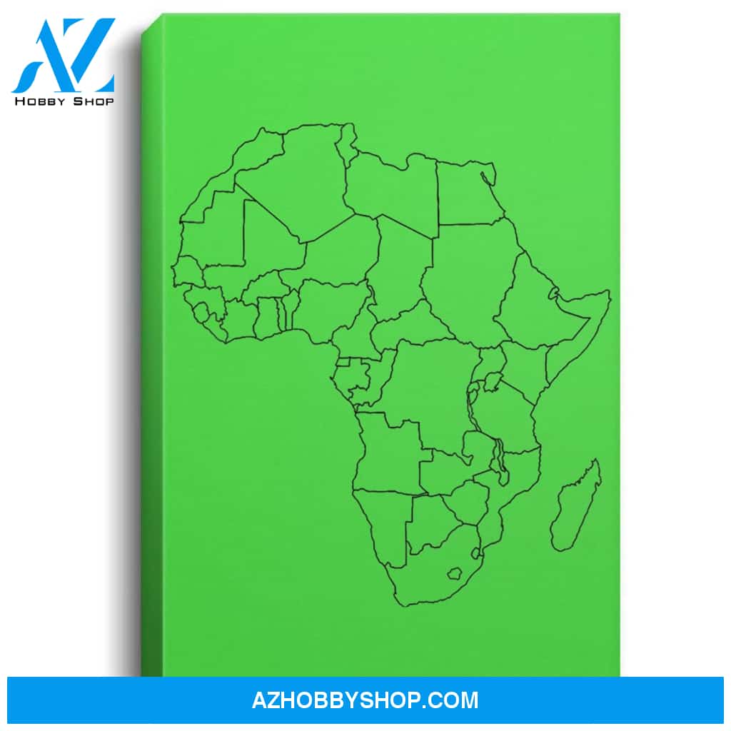African Continent Men Women Map Of Africa Pride Portrait Canvas