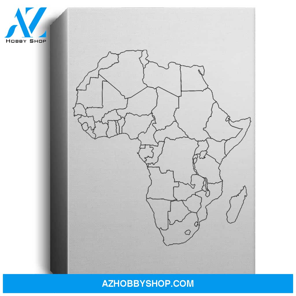 African Continent Men Women Map Of Africa Pride Portrait Canvas
