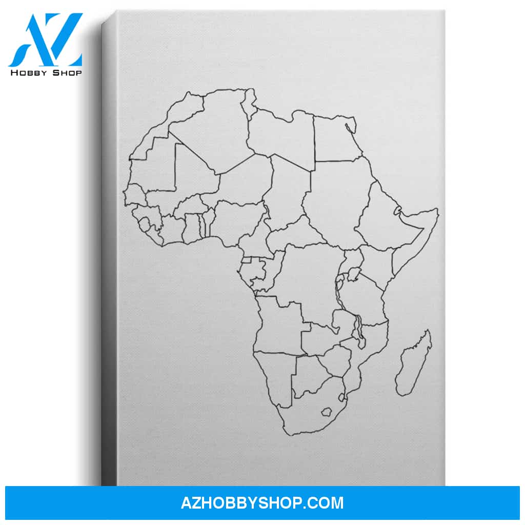 African Continent Men Women Map Of Africa Pride Portrait Canvas