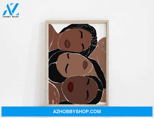 African Girls Art Poster Canvas Poster Canvas