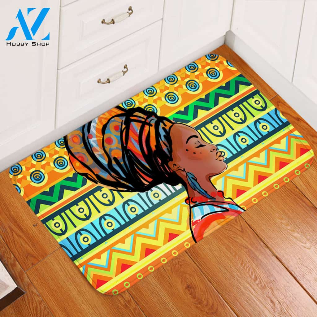 African Lady Door Mat