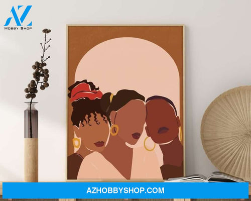 African Women Art Black Women Empowerment Poster Canvas