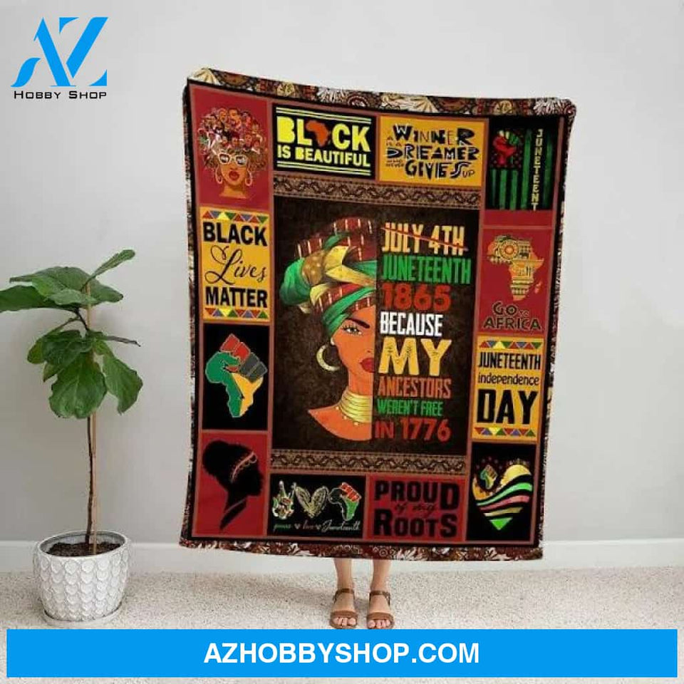 Afro Black Girl Juneteenth 1865 Black Lives Matter dom Day Fleece