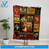 Afro Black Girl Juneteenth 1865 Black Lives Matter dom Day Fleece