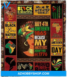 Afro Black Girl Juneteenth 1865 Black Lives Matter dom Day Fleece
