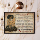 Afro Couple To My Husband I Love You Forever And Always Paper Poster No Frame Matte Canvas Wall Decor